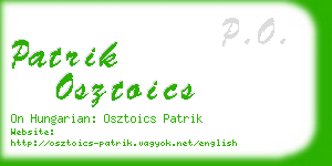 patrik osztoics business card